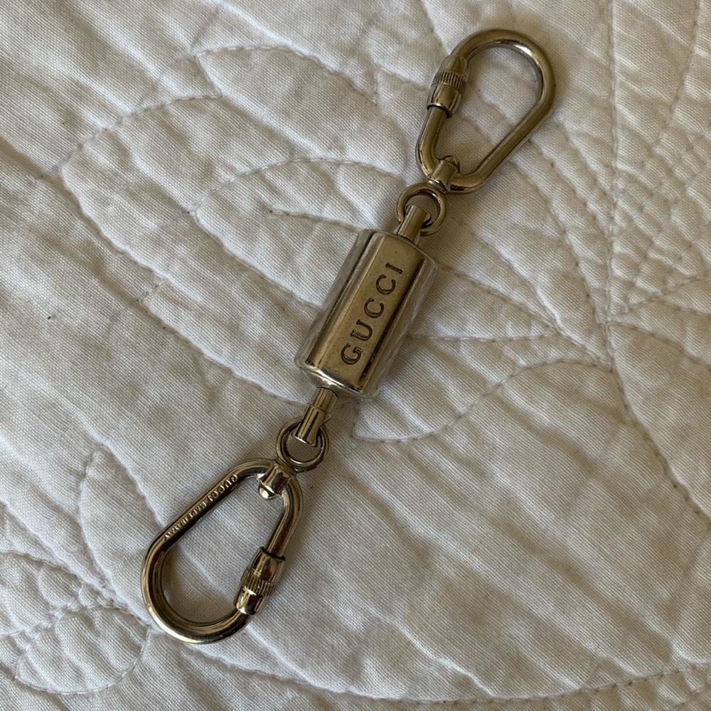 GUCCI Key Chain - authentic - vintage - quality - metal - two key rings